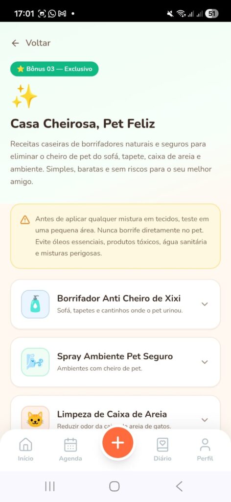 Tela do App Meu Pet