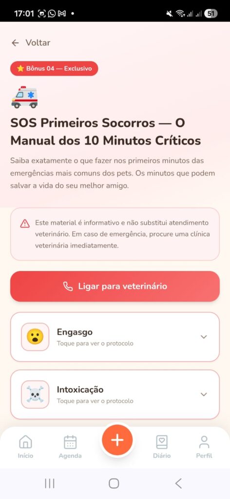 Tela do App Meu Pet