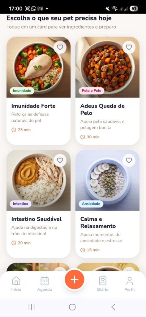 Tela do App Meu Pet